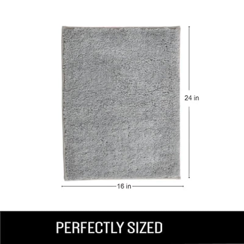 Microfiber Anti-Skid Floor Mat (Pack of 1, Grey)