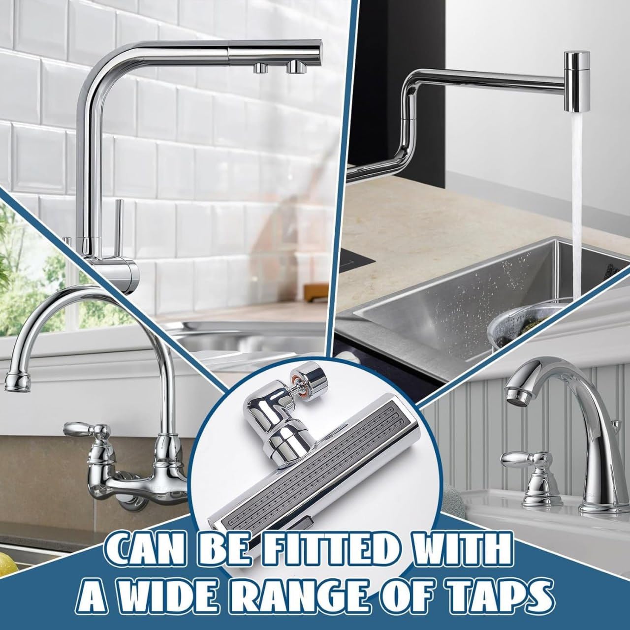3 in 1 360� Waterfall Kitchen Faucet, Touch Faucet, Extender for Kitchen Sink