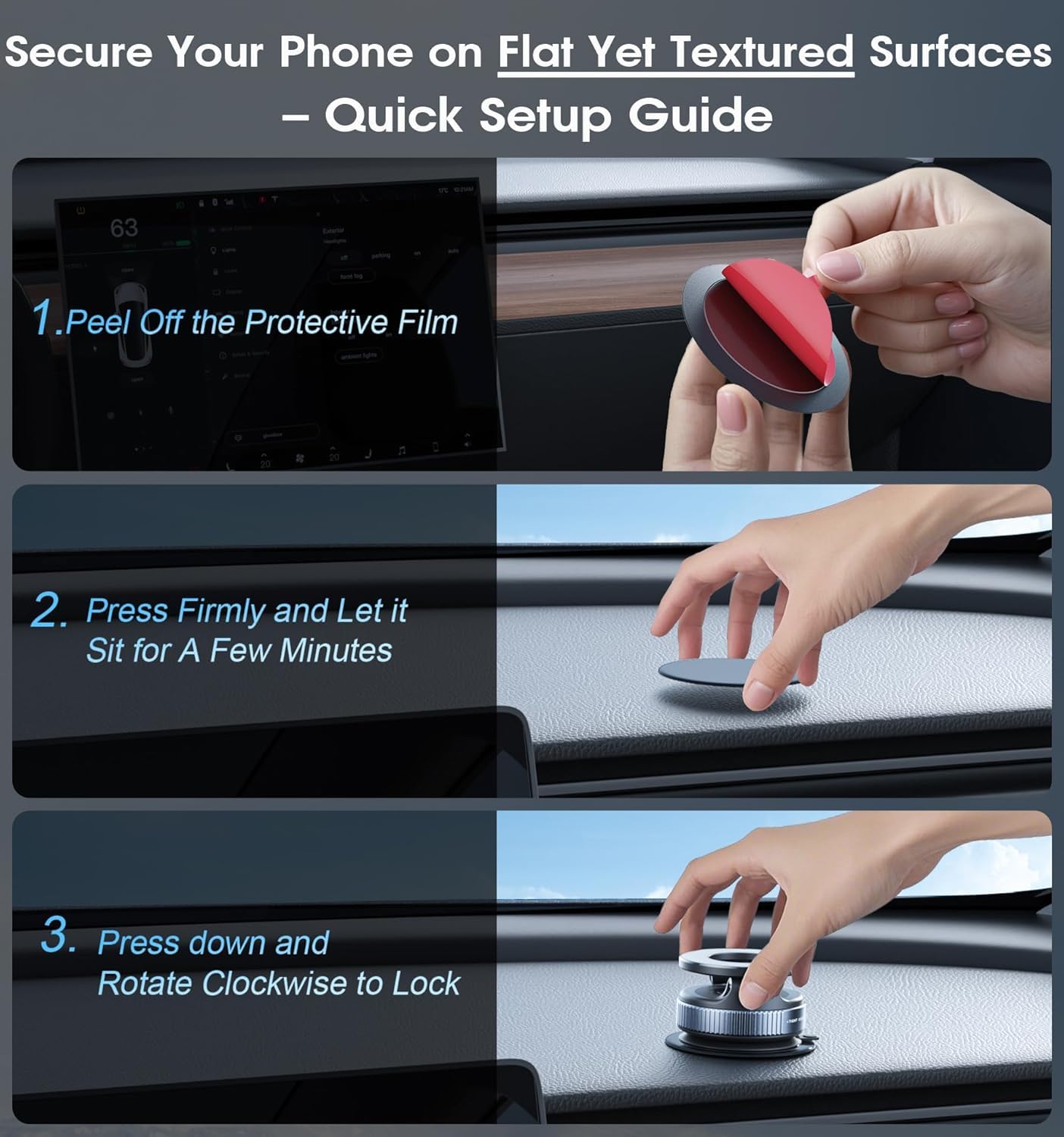 2025 Newest 360° Adjustable Vacuum Magnetic Suction Cup Phone Holder Mount