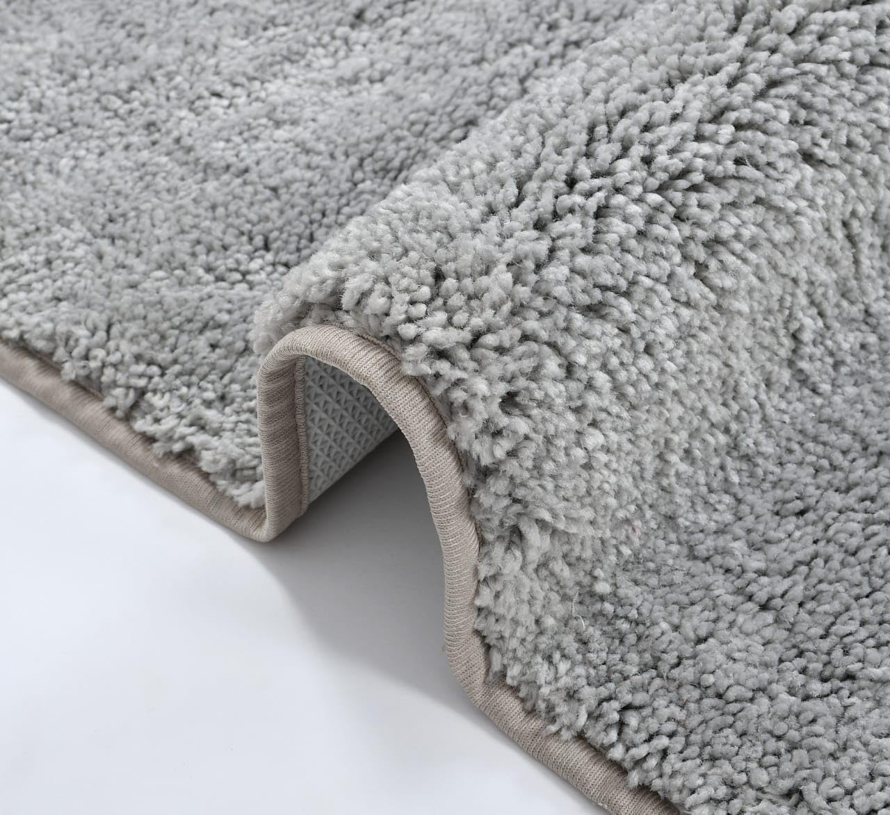 Microfiber Anti-Skid Floor Mat (Pack of 1, Grey)