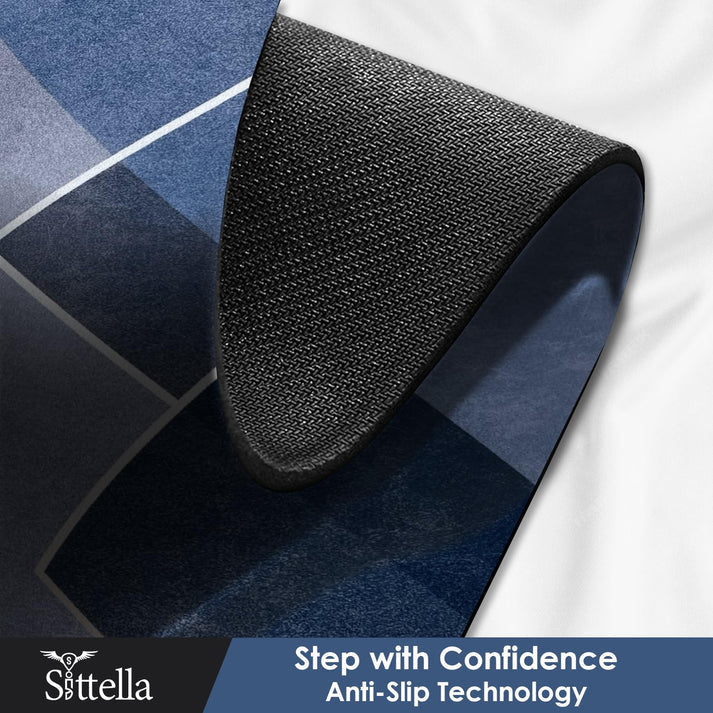 2-Piece Anti-Slip Rubber Kitchen Mat Geometric Pattern Set – Durable & Easy to Clean + Free Gift (Random Design)