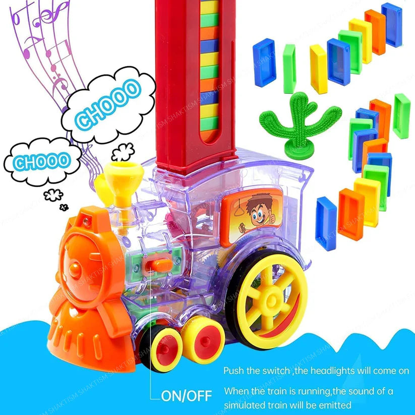Domino Dash Train: Kids Educational Toy with Light & Sound