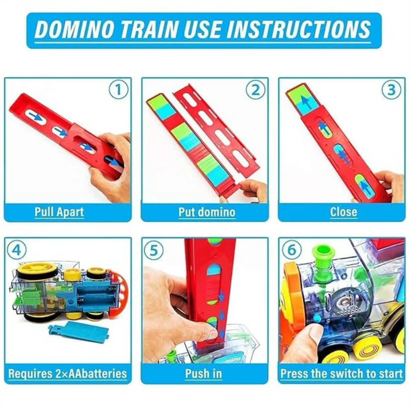 Domino Dash Train: Kids Educational Toy with Light & Sound
