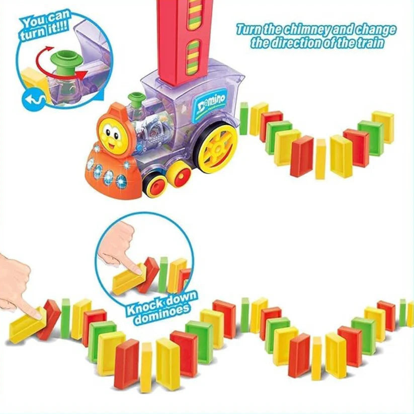 Domino Dash Train: Kids Educational Toy with Light & Sound