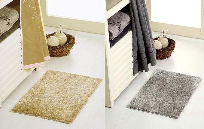 Microfiber Anti-Skid Floor Mat (Pack of 1, Grey)