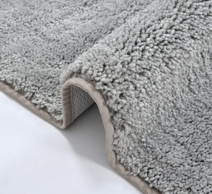 Microfiber Anti-Skid Floor Mat (Pack of 1, Grey)
