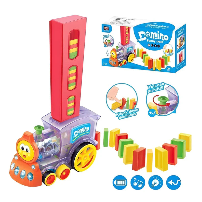 Domino Dash Train: Kids Educational Toy with Light & Sound